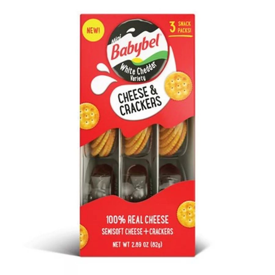 Babybel cheese and crackers