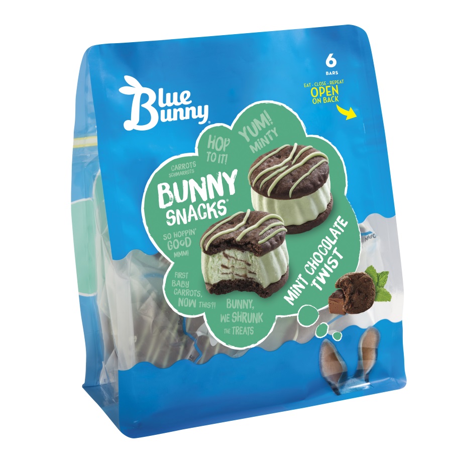 Blue Bunny Bunny Snacks Mint Chocolate Twist
