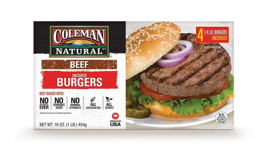 Coleman Natural ready-to-eat burgers