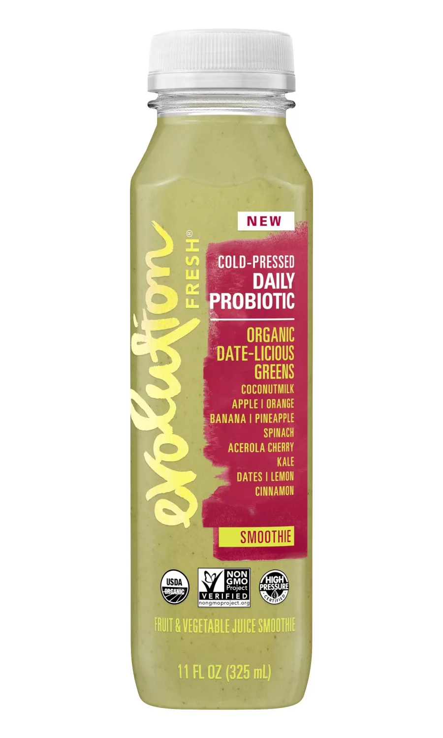Organic smoothies combine cold-pressed fruit, coconutmilk, functional ingredients