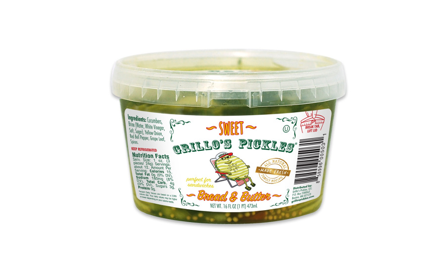 Grillo's Pickles Bread & Butter Pickle Chips 