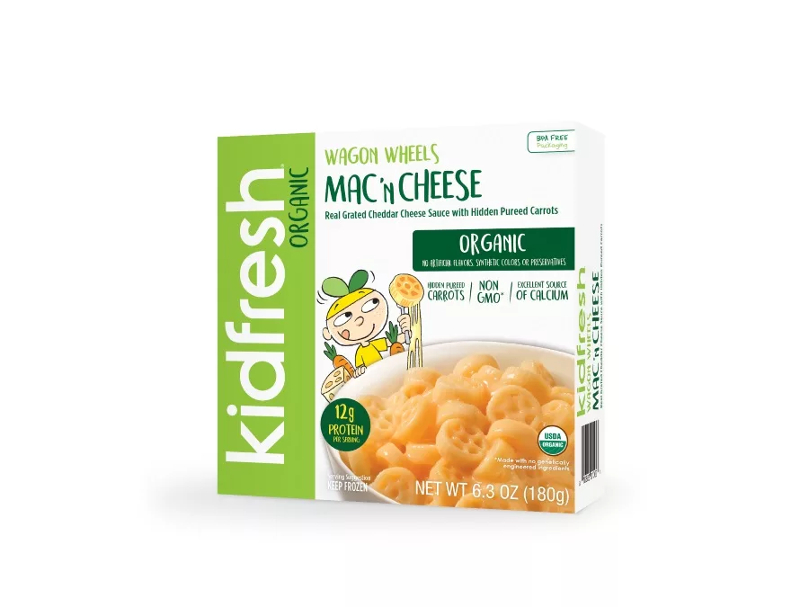 Kidfresh wagon Wheel Organic MacCheese