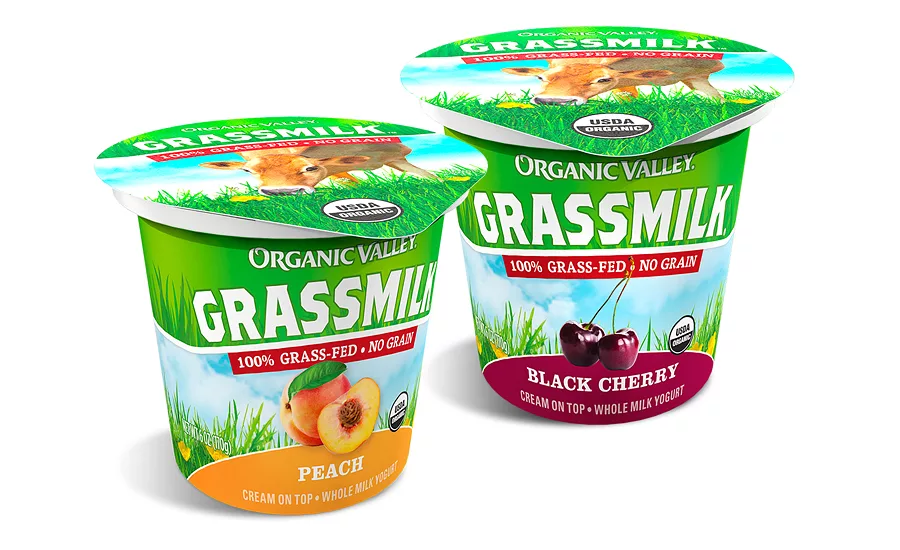 Organic Valley cherry peach yogurt