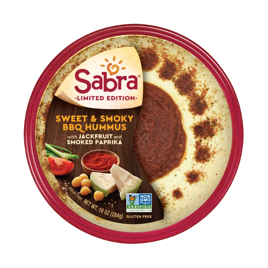 Sabra Sweet & Smoky BBQ Hummus with Jackfruit and Smoked Paprika