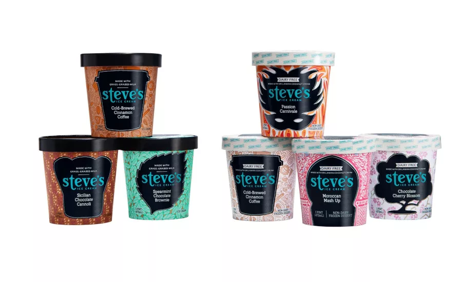 Steve's Ice Cream packaging