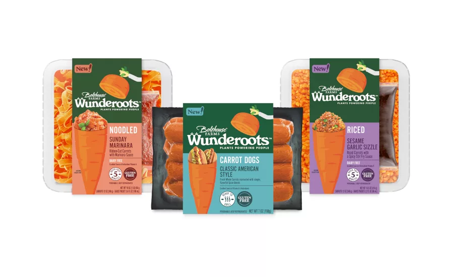 Carrot Hot Dogs Riced Ribboned Pasta Wunderoots Bolthouse Farms