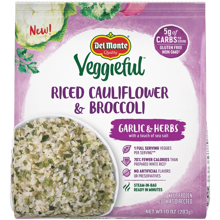 Riced Cauliflower Broccoli Garlic Herbs Del Monte