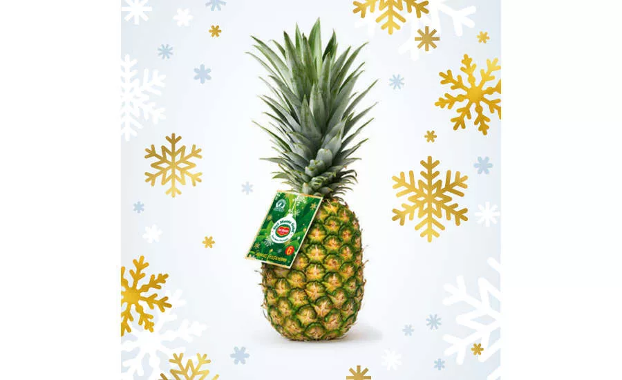 Holiday Labels Fresh Pineapple Del Monte