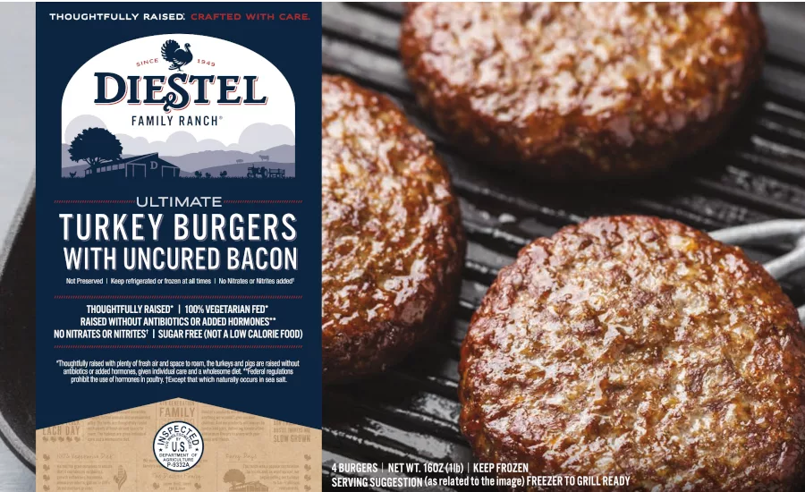 Turkey and Bacon Burgers Diestel