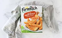 Super Bowl snacking fried appetizers onion Aussie dipping sauce frozen Farm Rich