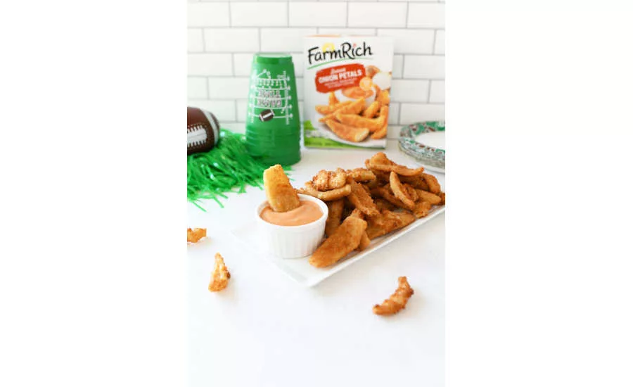 Fried Onion Petals Aussie Dipping Sauce Super Bowl Snacks Farm Rich