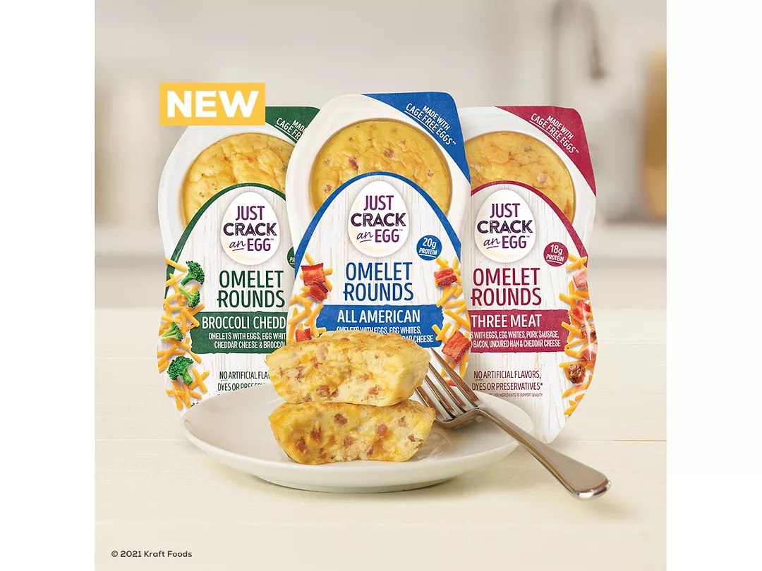 Omelet Mini Rounds Microwave Snacks Just Crack an Egg Kraft Heinz