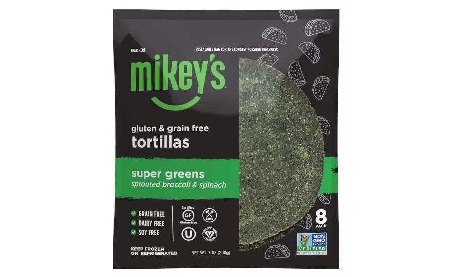 Vegan Grain Free Gluten Free Supergreens Tortillas Mikey's