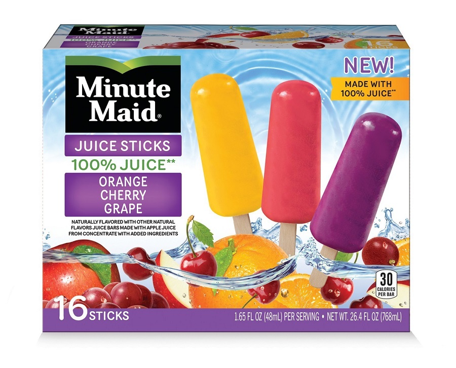J&J Snack Foods Launches Minute Maid 100% Juice Sticks | 2020-05-13