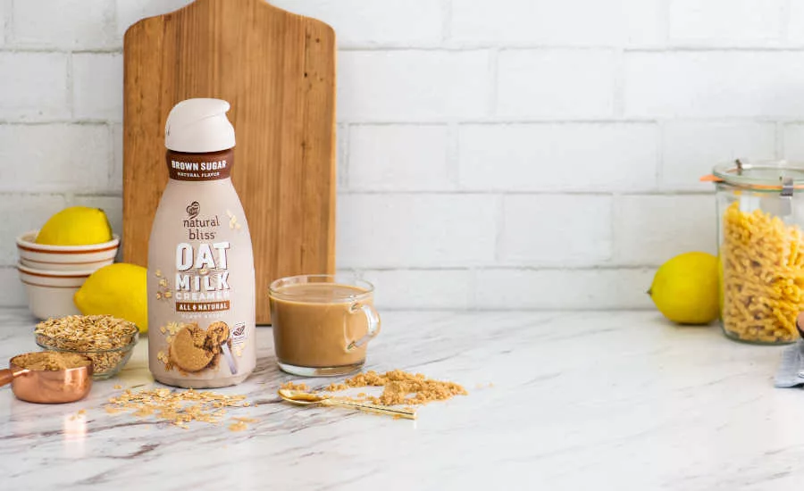 Dairy Free Oat Milk Brown Sugar Coffee Creamer Natural Bliss
