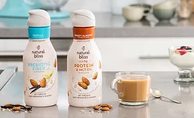Dairy Free Oat Almond Milk Prebiotic Coffee Creamer MCT Oil Fiber Protein Natural Bliss