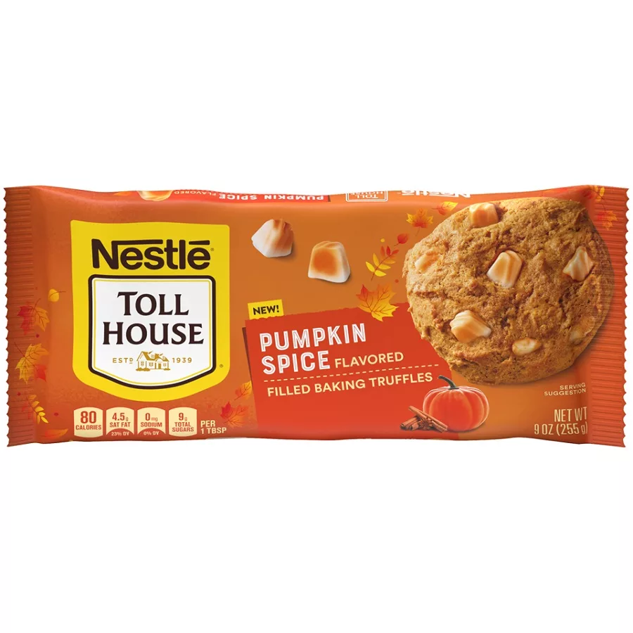 Nestle Toll House Pumpkin Spice Filled Baking Truffles Cookie Chips