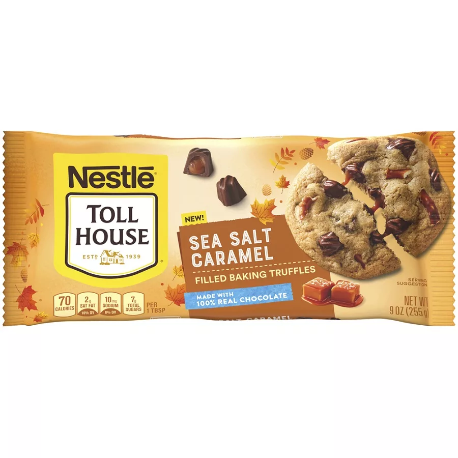 Nestle Toll House Sea Salt Caramel Filled Baking Truffles Cookie Chips