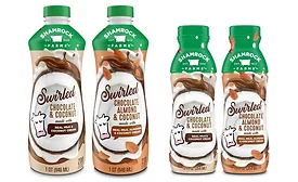 plant based milk almond coconut chocolate Shamrock Farms Swirled