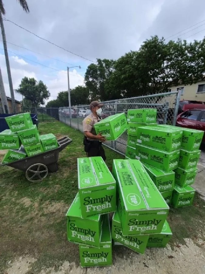Simply Fresh Produce Box Donations Tent