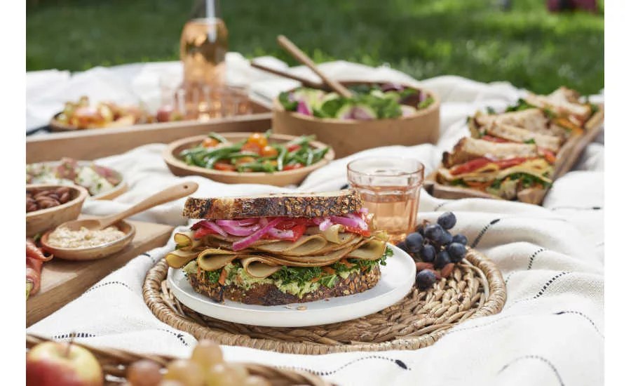 Vegan Turkey Sandwich Outdoor Picnic Sweet Earth