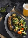 Vegan Green Chile Cheddar Sausage