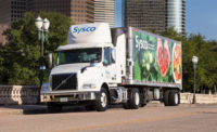 Sabine Street Bridge Houston Sysco Truck