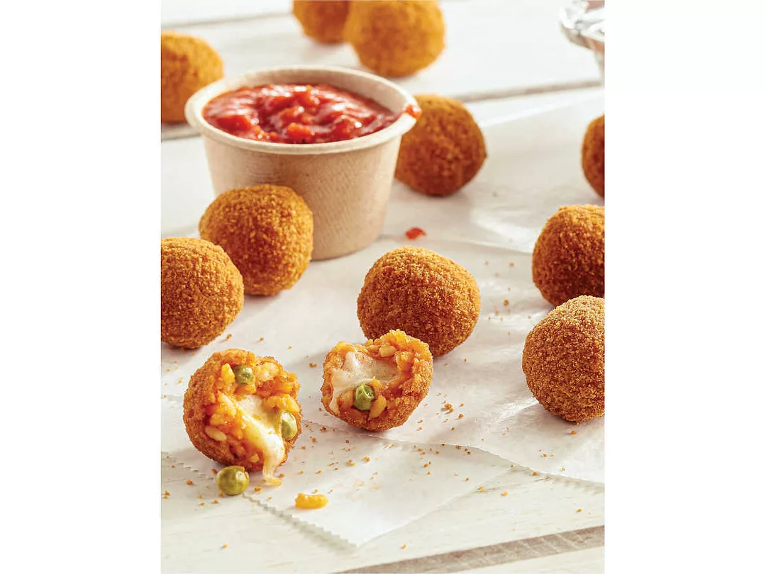 Crispy Italian Tomato and Mozzarella Arancini US Foods Summer Scoop