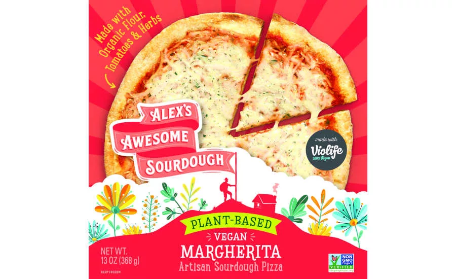 Plant Based Vegan Margherita Sourdough Pizza Alex's Awesome Frozen