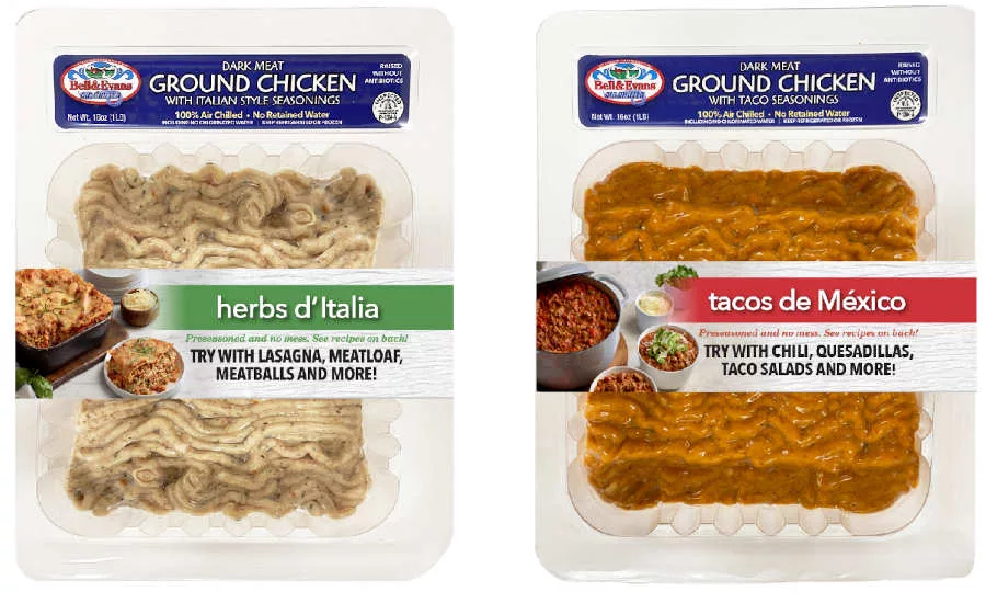 Ground Chicken Italian Mexican Seasoning Bell Evans
