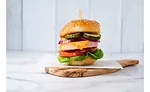 Atlantic Salmon Burger Sesame Bun Blue Circle Foods