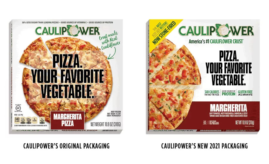 Margherita Cauliflower Crust Stone Fired Pizza Caulipower New Packaging