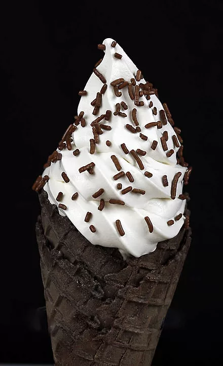 Vanilla Soft Serve Ice Cream Cones Chocolate Sprinkles Sunrise Supreme Hanan Foodservice