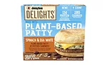 Plant Based Sausage Patty Spinach Egg White Breakfast Sandwich Muffin Jimmy Dean