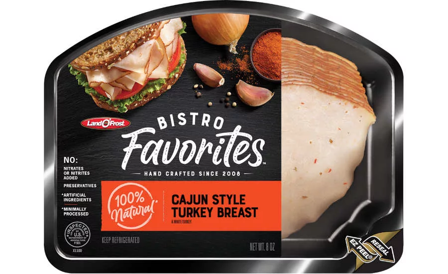 Cajun Turkey Deli Slices Bistro Favorites Land O'Frost New Packaging