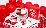 Red Velvet Cake Laughing Cow Cheese Frosting 100th Anniversary Packaging
