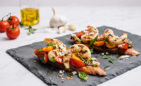 Bruschetta Plant-Based Shrimp Vegan Seafood New Wave Foods Dot Foods Restaurants