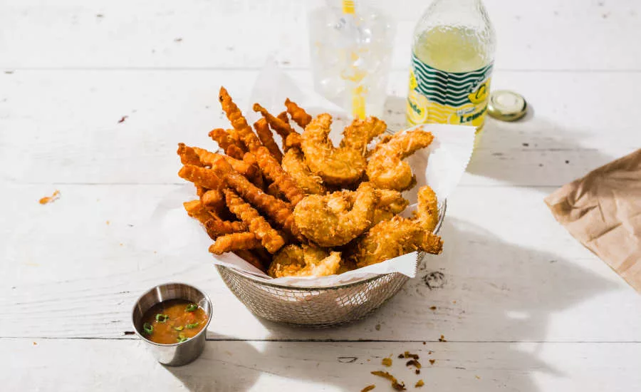 Plant-Based Coconut Shrimp Vegan Seafood New Wave Foods Dot Foods Restaurants