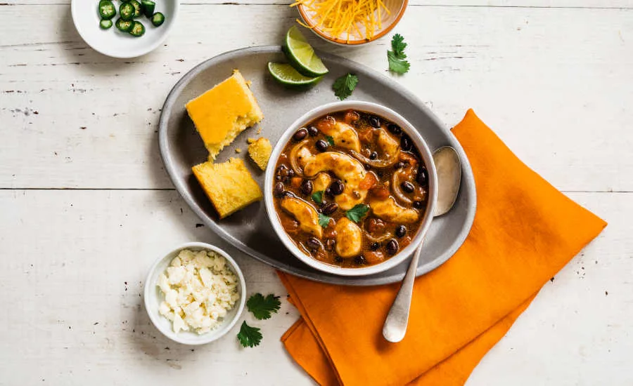 Plant-Based Shrimp Chili Seafood New Wave Foods Dot Foods Restaurants