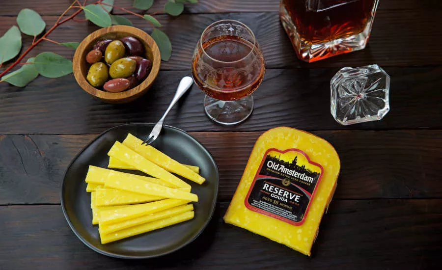 Aged Gouda Goat Cheese Holland Old Amsterdam Reserve Olives Brandy