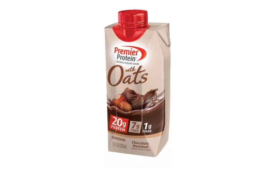 Functional Beverages Whole Grain Oats Premier Protein Chocolate Hazelnut Shake Tetra Pak Angle