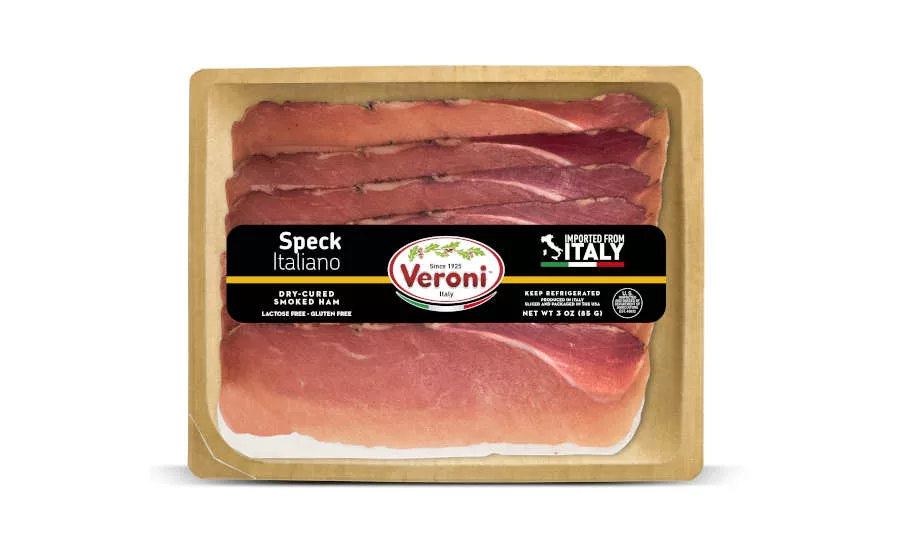 Italian Speck Sliced Meat Veroni Sustainable Packaging Trays