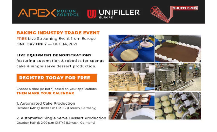 European Baking Industry Event October 14 Details