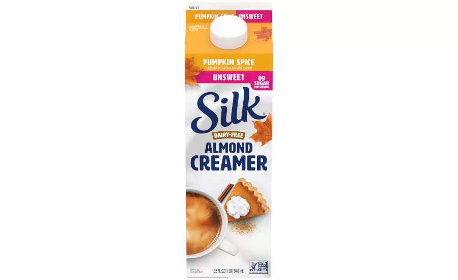 Seasonal Unsweetened Dairy Free Almond Coffee Creamer Pumpkin Spice Silk