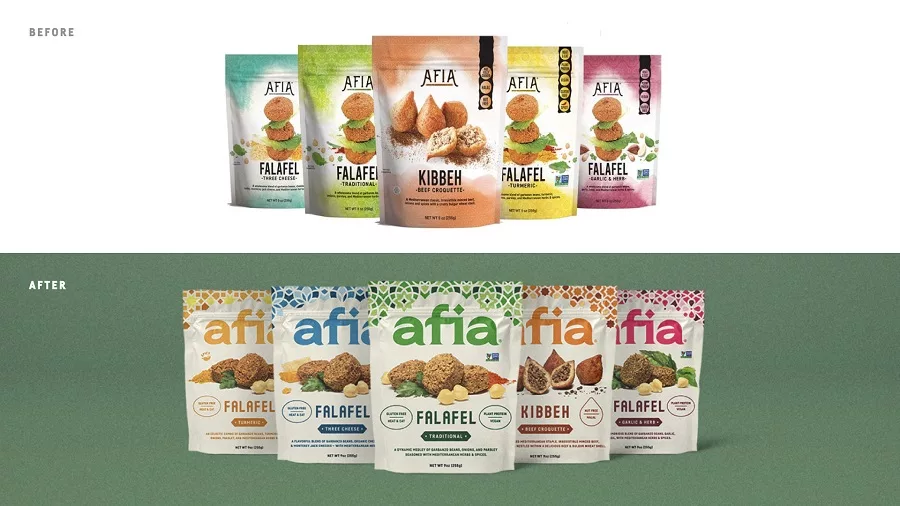 Falafel Kibbeh Frozen Afia Austin Texas Rebranding