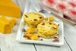 Omelet Muffins Bacon Cheese Bob Evans Bites Plate