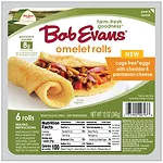 Cheddar Parmesan Cheese Omelet Rolls Bob Evans Package