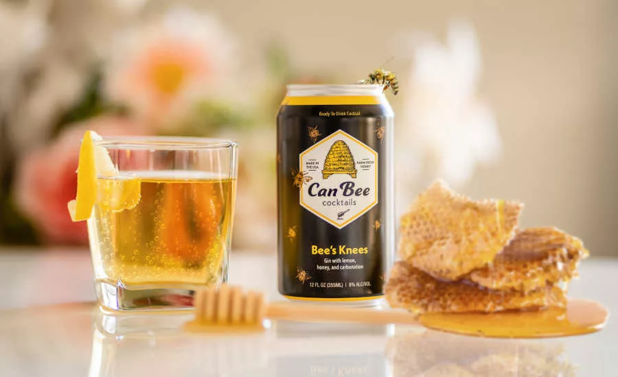 Canned Cocktails Gin Lemon Honey 8% ABV Bee's Knees CanBee