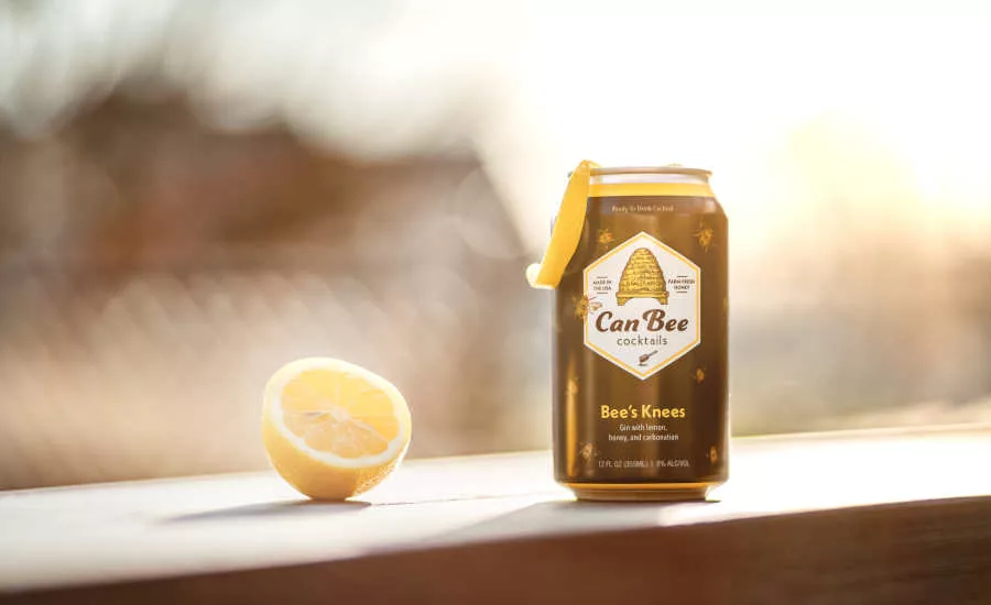 Canned Cocktails Gin Lemon Honey 8% ABV Bee's Knees CanBee