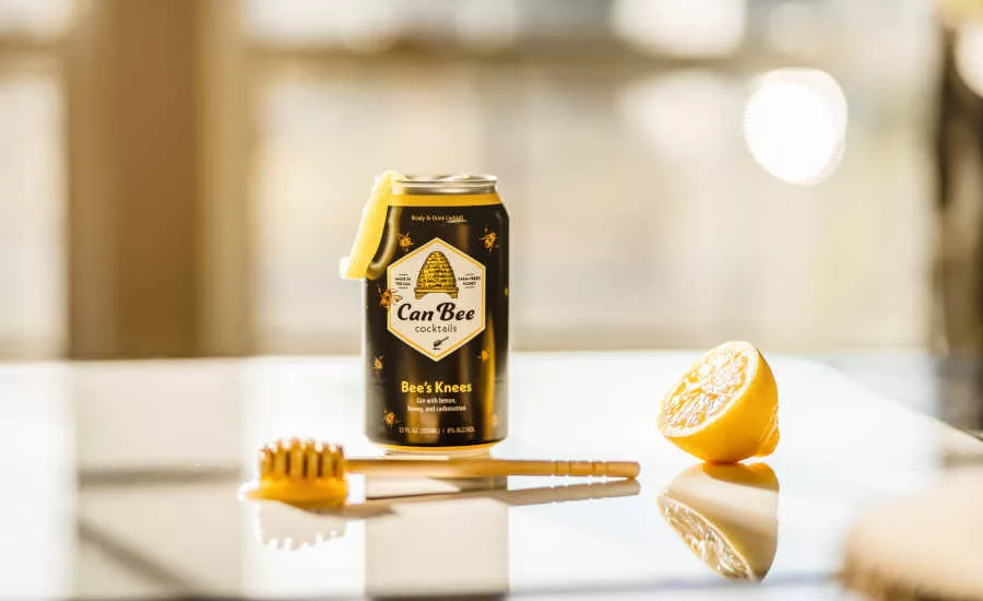 Canned Cocktails Gin Lemon Honey 8% ABV Bee's Knees CanBee